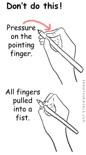 cara memegang pensil dengan betul